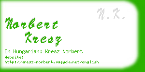 norbert kresz business card